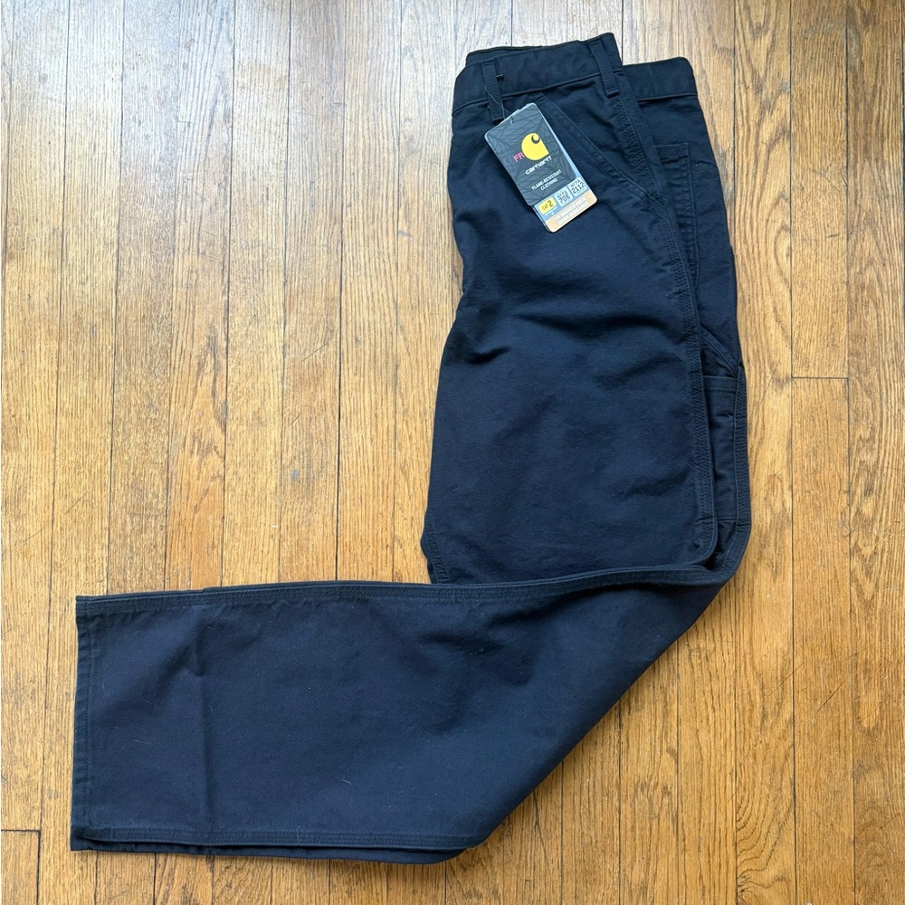 Carhartt FR Flame Resistant Washed Duck Work Dungaree Black 33x36 NWT 100791